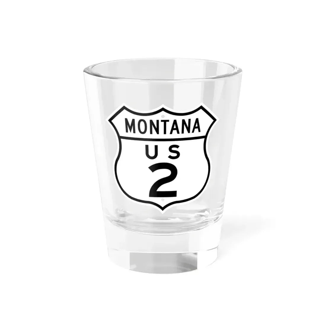 US 2 Montana 1948 (Montana) (Road Sign) Shot Glass 1.5oz 1.5oz - Go Mug Yourself
