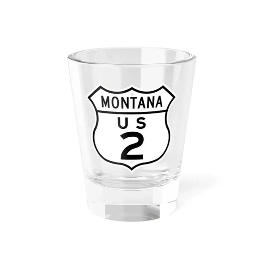 US 2 Montana 1948 (Montana) (Road Sign) Shot Glass 1.5oz 1.5oz - Go Mug Yourself