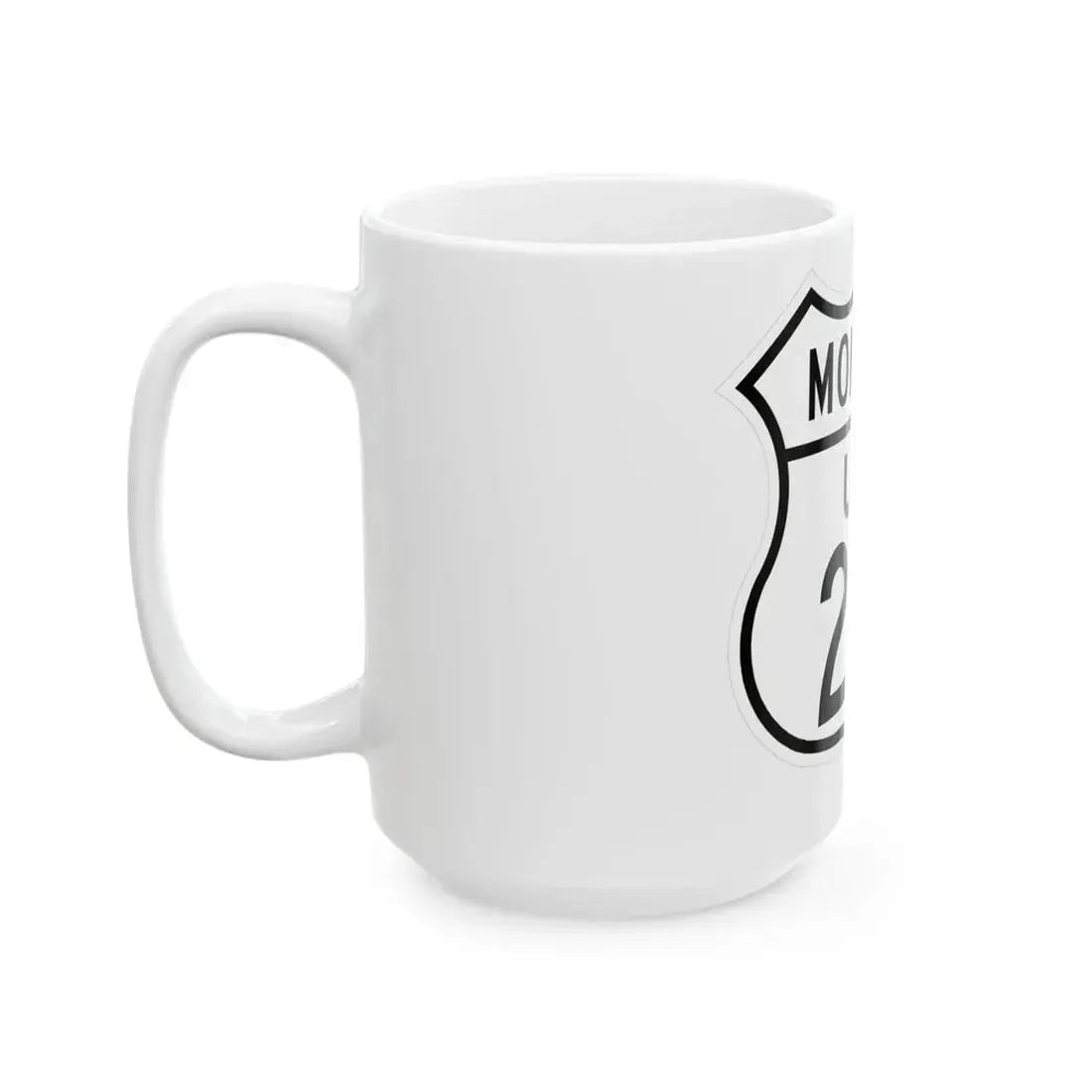 US 212 Montana 1948 (Montana) (Road Sign) White Coffee Mug - Go Mug Yourself