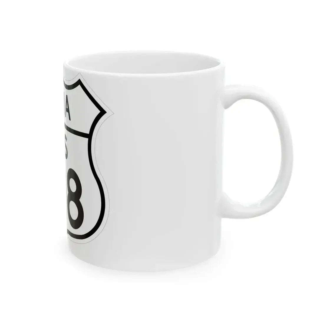 US 218 Iowa 1948 (Iowa) (Road Sign) White Coffee Mug - Go Mug Yourself
