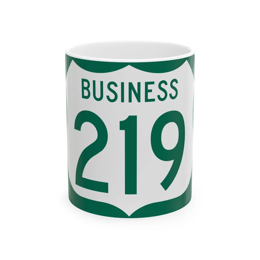 US 219 Business MD (Maryland) (Road Sign) White Coffee Mug 11oz - Go Mug Yourself