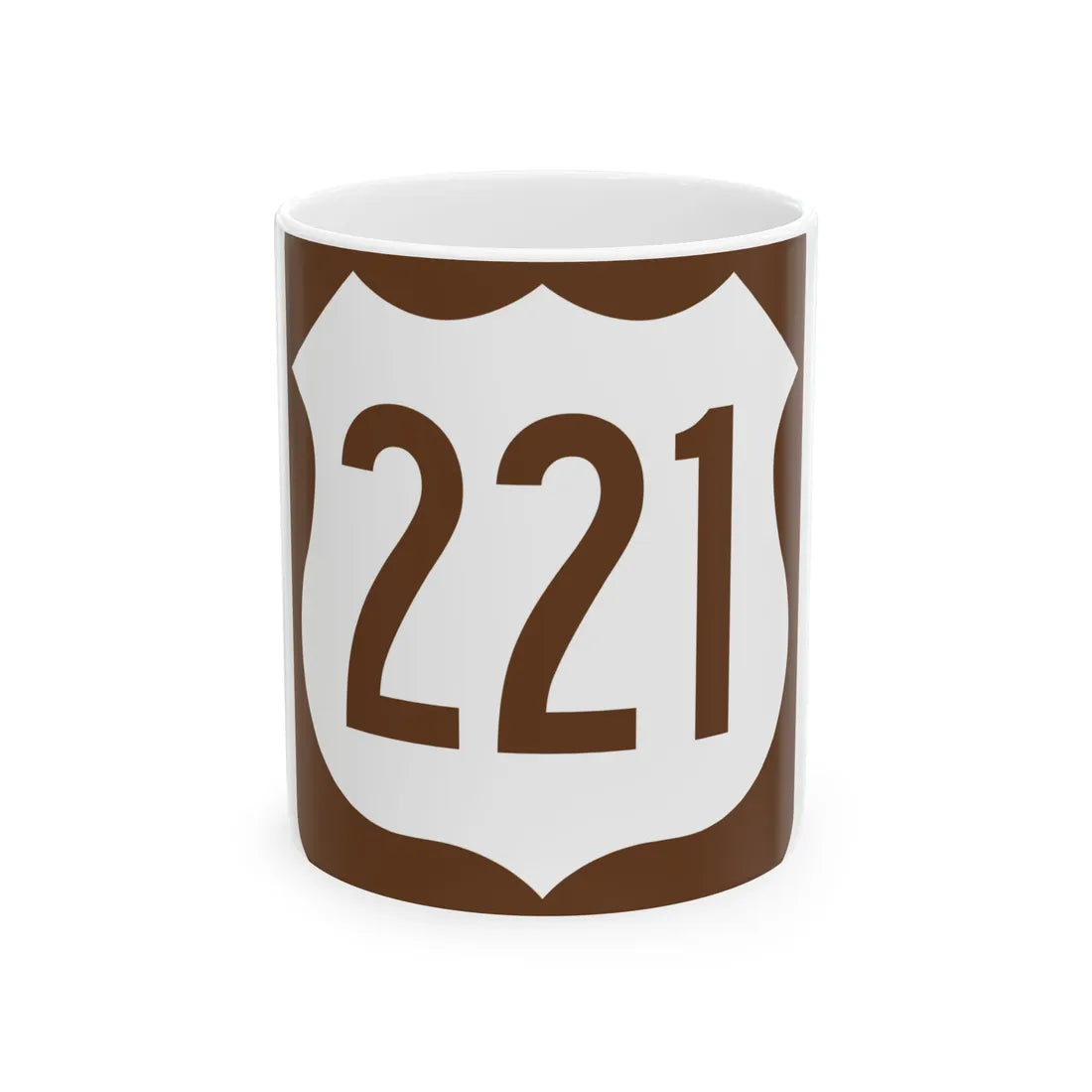 US 221 FL reversed (Florida) (Road Sign) White Coffee Mug 11oz - Go Mug Yourself