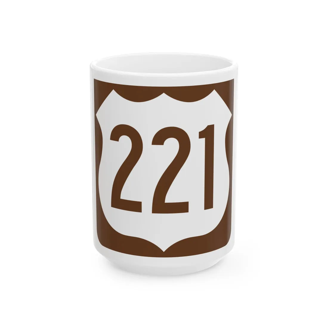 US 221 FL reversed (Florida) (Road Sign) White Coffee Mug 15oz - Go Mug Yourself