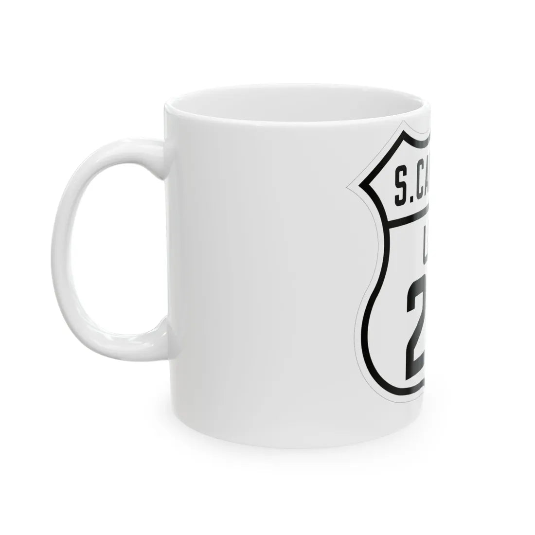 US 221 South Carolina 1926 (South Carolina) (Road Sign) White Coffee Mug - Go Mug Yourself