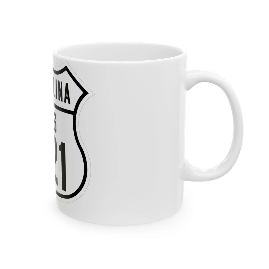 US 221 South Carolina 1926 (South Carolina) (Road Sign) White Coffee Mug - Go Mug Yourself