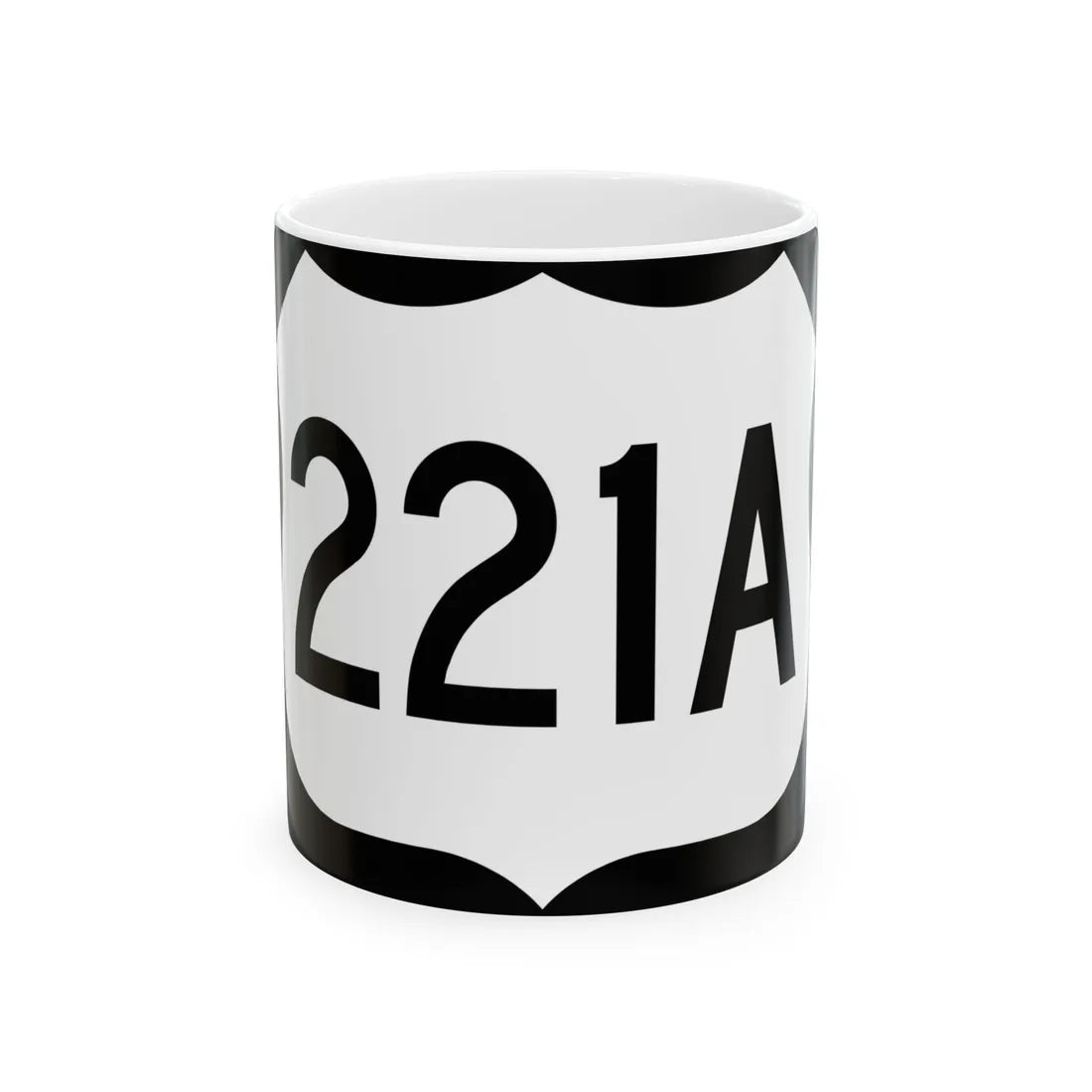 US 221A (North Carolina) (Road Sign) White Coffee Mug 11oz - Go Mug Yourself