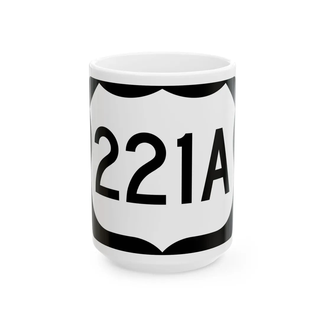 US 221A (North Carolina) (Road Sign) White Coffee Mug 15oz - Go Mug Yourself