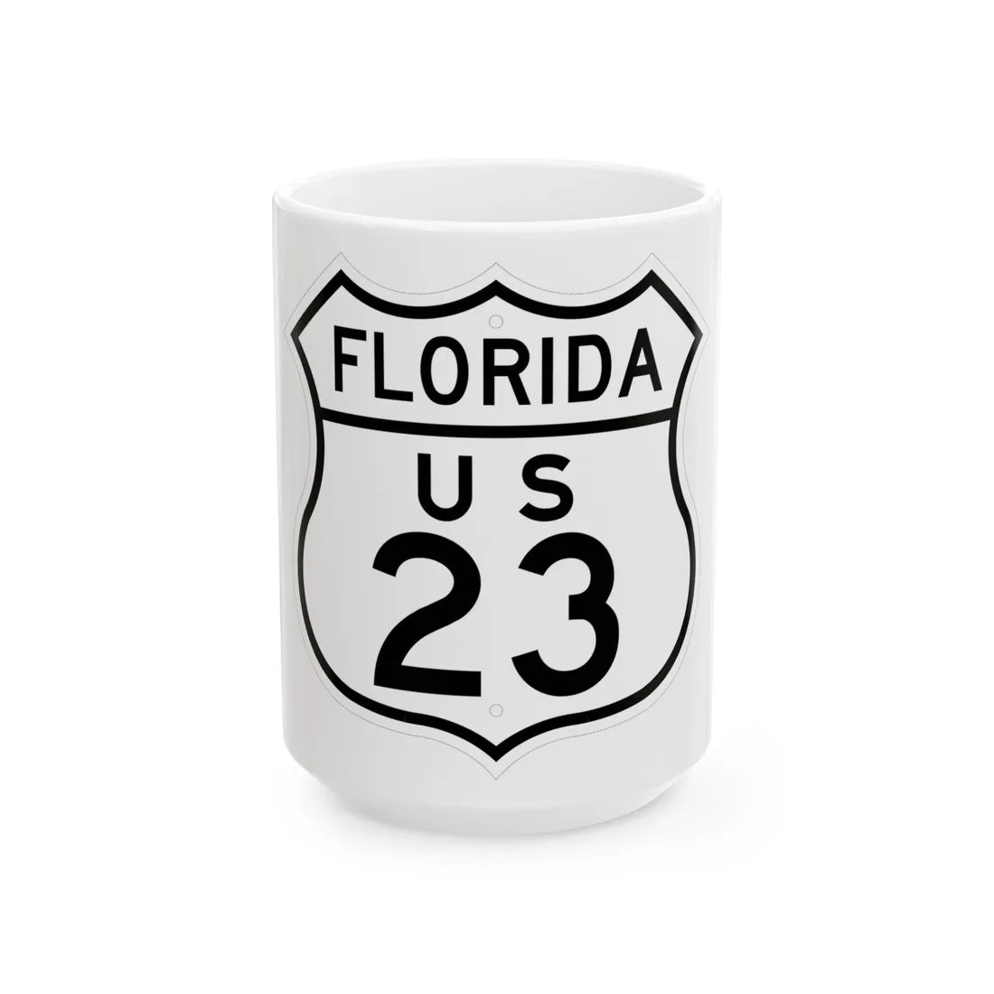 US 23 Florida 1948 (Florida) (Road Sign) White Coffee Mug 15oz - Go Mug Yourself