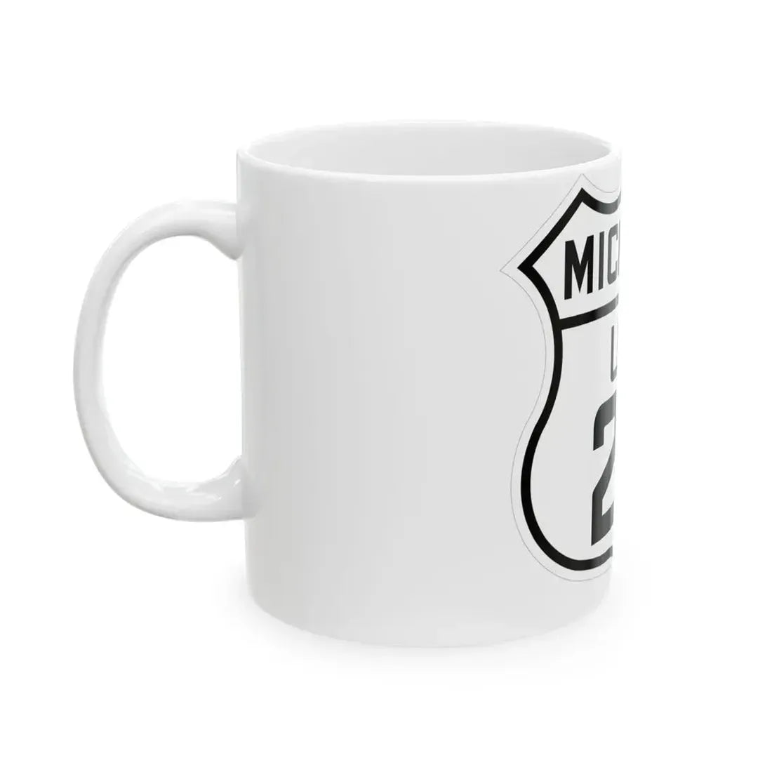 US 23 Michigan 1926 (Michigan) (Road Sign) White Coffee Mug - Go Mug Yourself