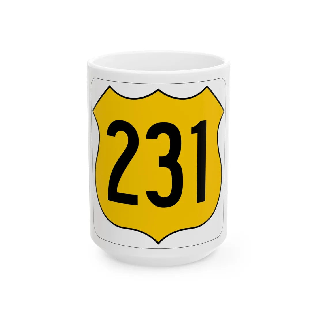 US 231 FL (Florida) (Road Sign) White Coffee Mug 15oz - Go Mug Yourself
