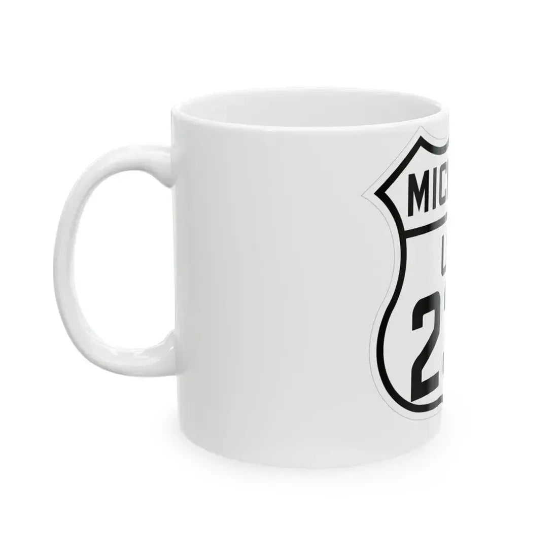 US 23A Michigan 1926 (Michigan) (Road Sign) White Coffee Mug - Go Mug Yourself