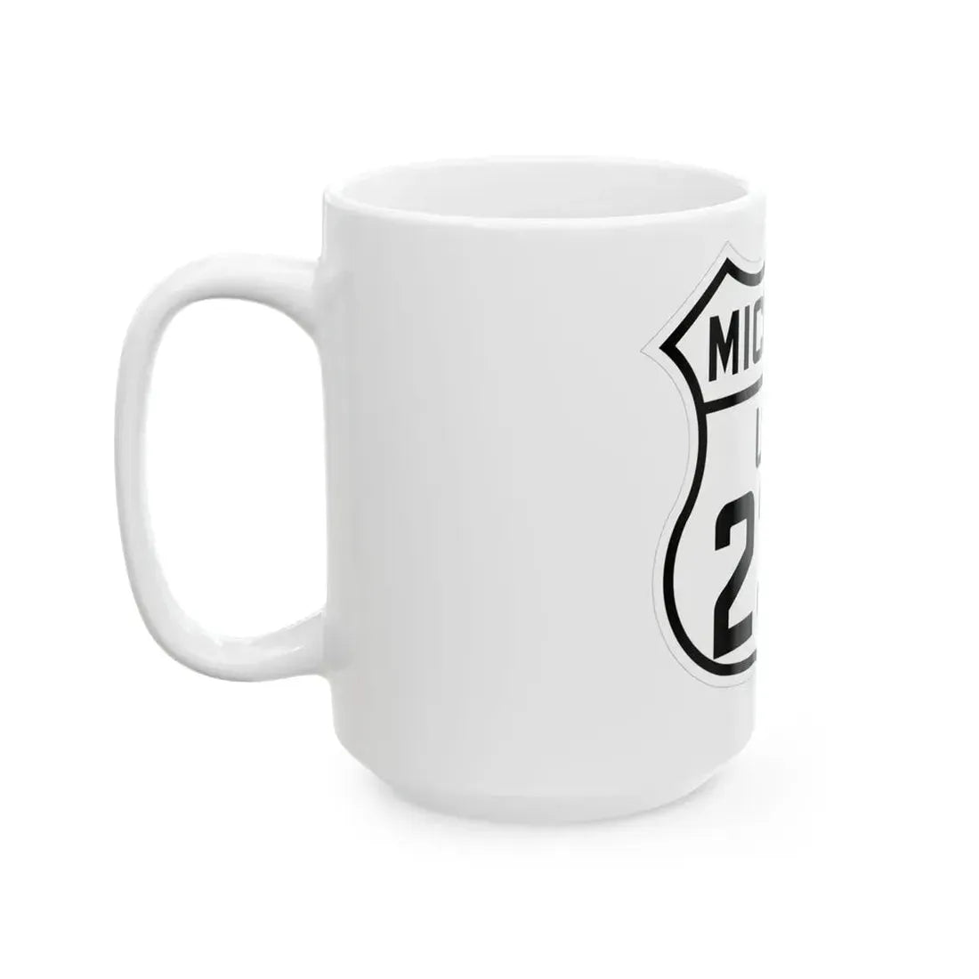 US 23A Michigan 1926 (Michigan) (Road Sign) White Coffee Mug - Go Mug Yourself