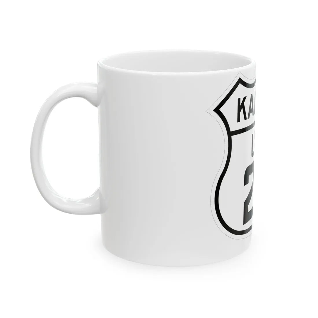 US 24 Kansas 1926 (Kansas) (Road Sign) White Coffee Mug - Go Mug Yourself