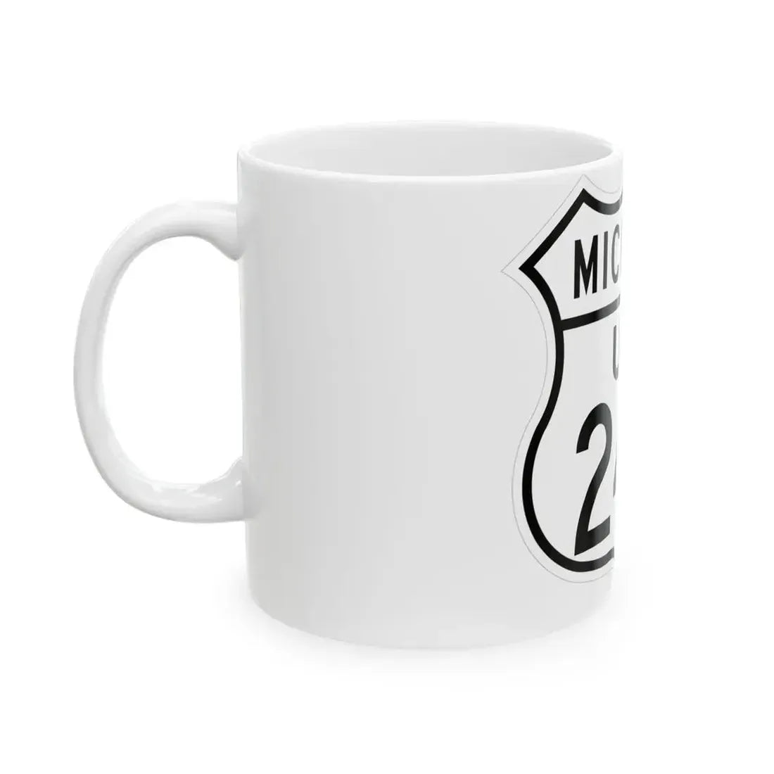 US 24A Michigan 1948 (Michigan) (Road Sign) White Coffee Mug - Go Mug Yourself