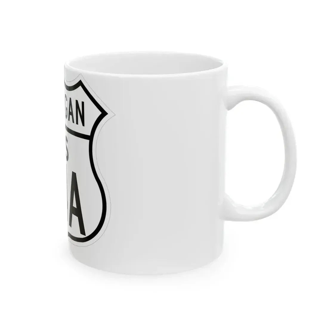 US 24A Michigan 1948 (Michigan) (Road Sign) White Coffee Mug - Go Mug Yourself