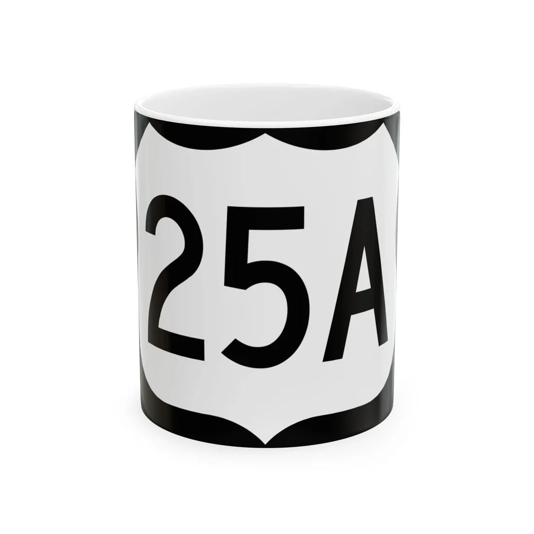 US 25A (North Carolina) (Road Sign) White Coffee Mug 11oz - Go Mug Yourself