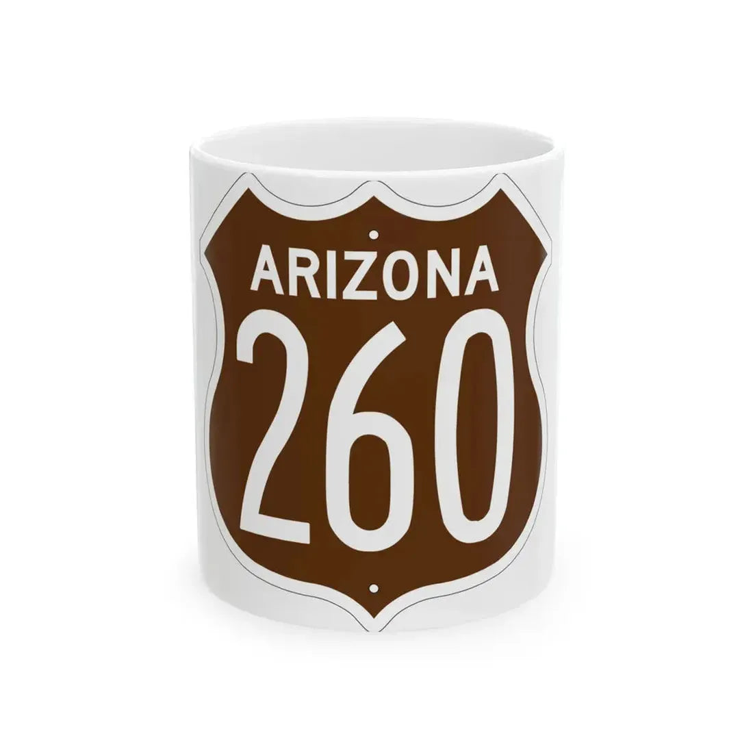 US 260 Arizona 1956 East (Arizona) (Road Sign) White Coffee Mug 11oz - Go Mug Yourself