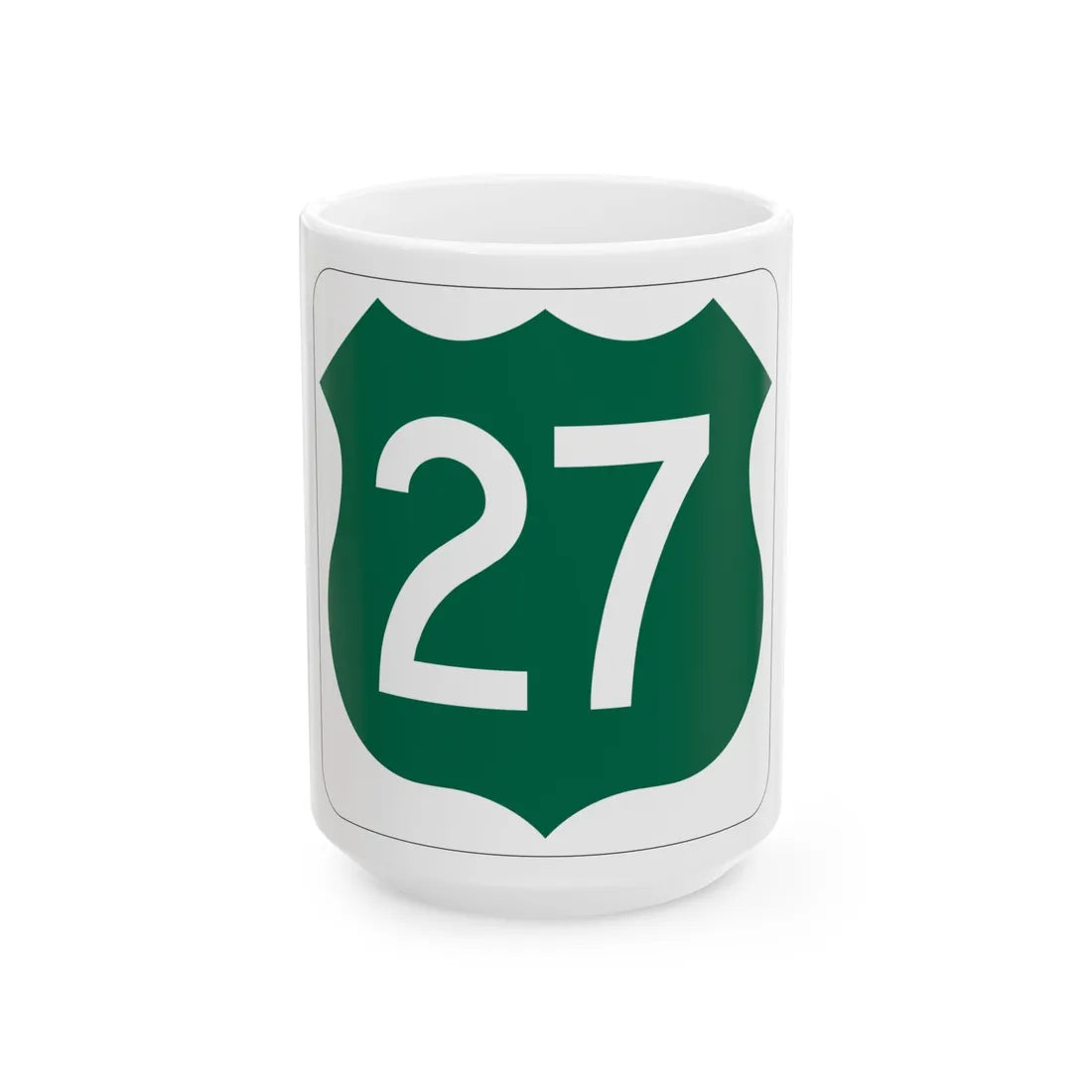 US 27 FL (Florida) (Road Sign) White Coffee Mug 15oz - Go Mug Yourself