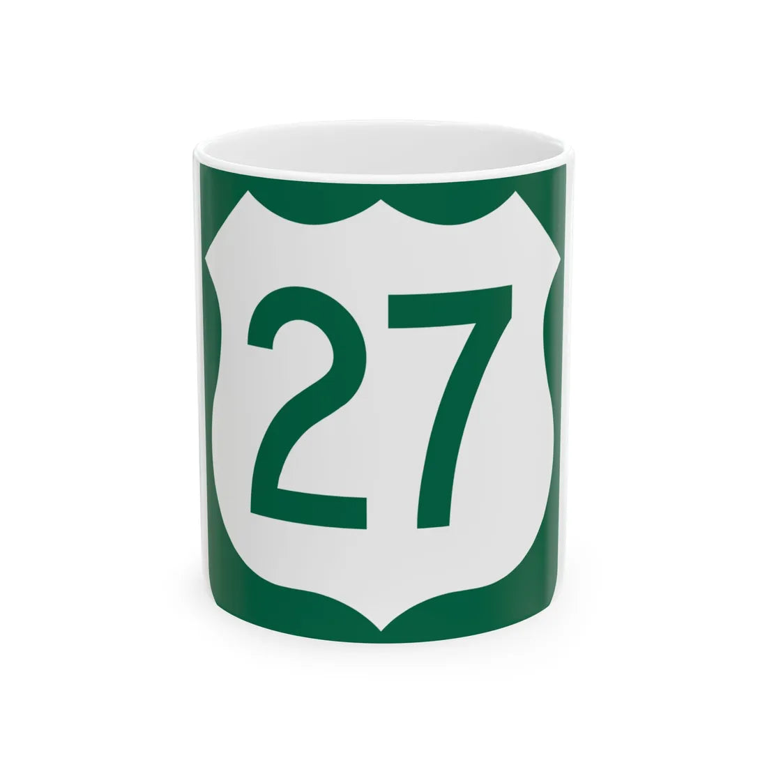 US 27 FL reversed (Florida) (Road Sign) White Coffee Mug 11oz - Go Mug Yourself