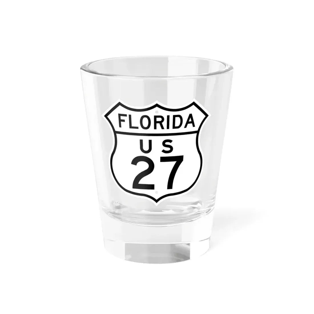 US 27 Florida 1948 (Florida) (Road Sign) Shot Glass 1.5oz 1.5oz - Go Mug Yourself