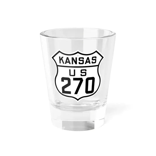 US 270 Kansas 1926 (Kansas) (Road Sign) Shot Glass 1.5oz 1.5oz - Go Mug Yourself