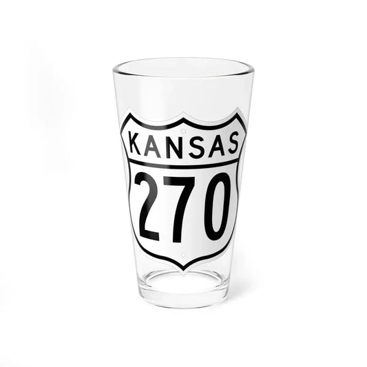 US 270 Kansas 1962 (Kansas) (Road Sign) Pint Glss 16oz 16oz - Go Mug Yourself