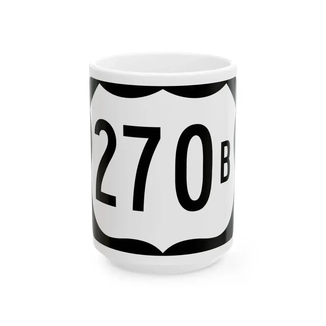 US 270B (Arkansas) (Road Sign) White Coffee Mug 15oz - Go Mug Yourself