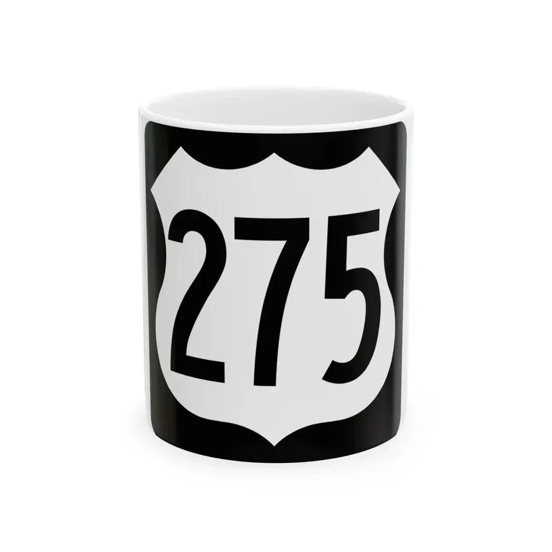 US 275 IA (Iowa) (Road Sign) White Coffee Mug 11oz - Go Mug Yourself