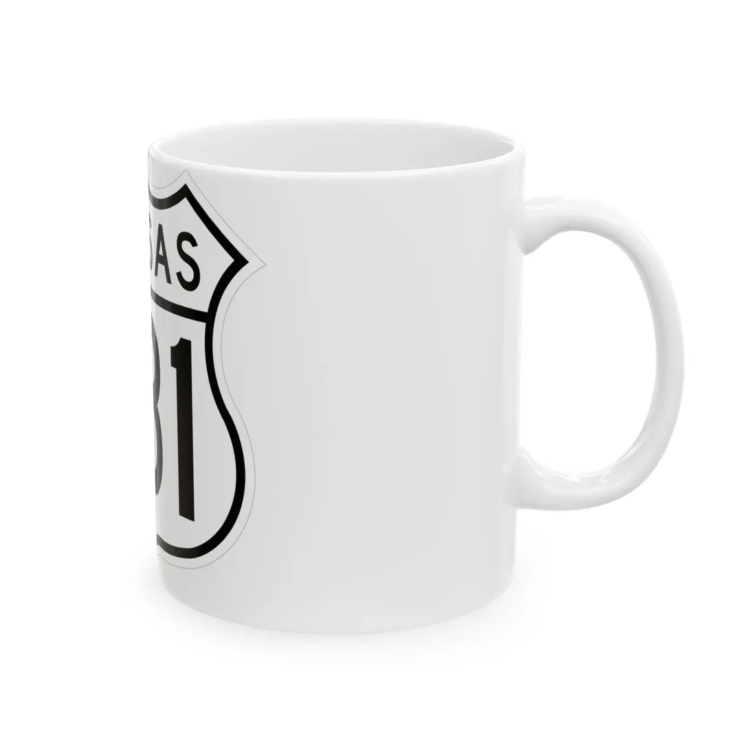 US 281 Kansas 1962 (Kansas) (Road Sign) White Coffee Mug - Go Mug Yourself
