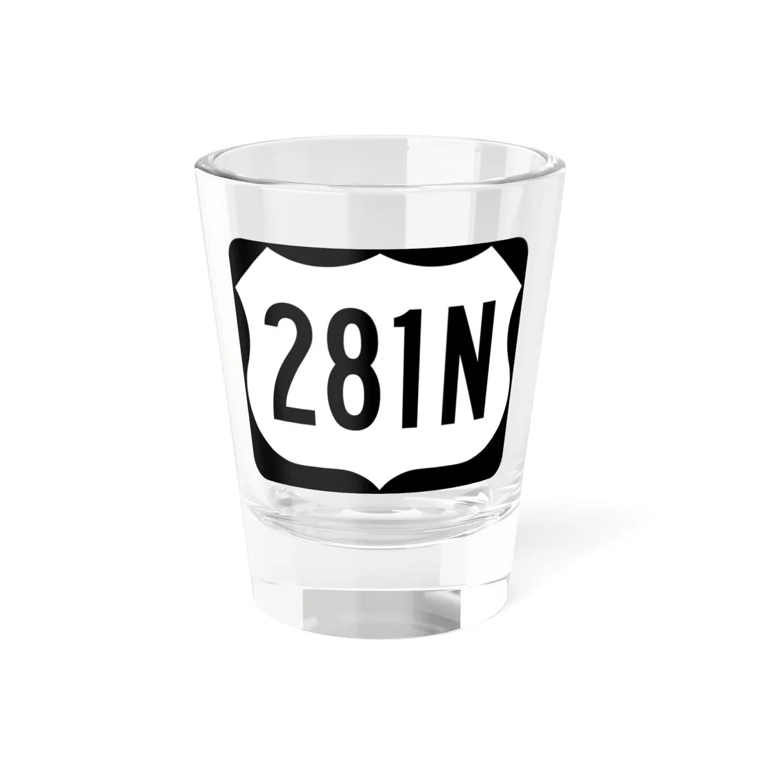 US 281N (North Dakota) (Road Sign) Shot Glass 1.5oz 1.5oz - Go Mug Yourself
