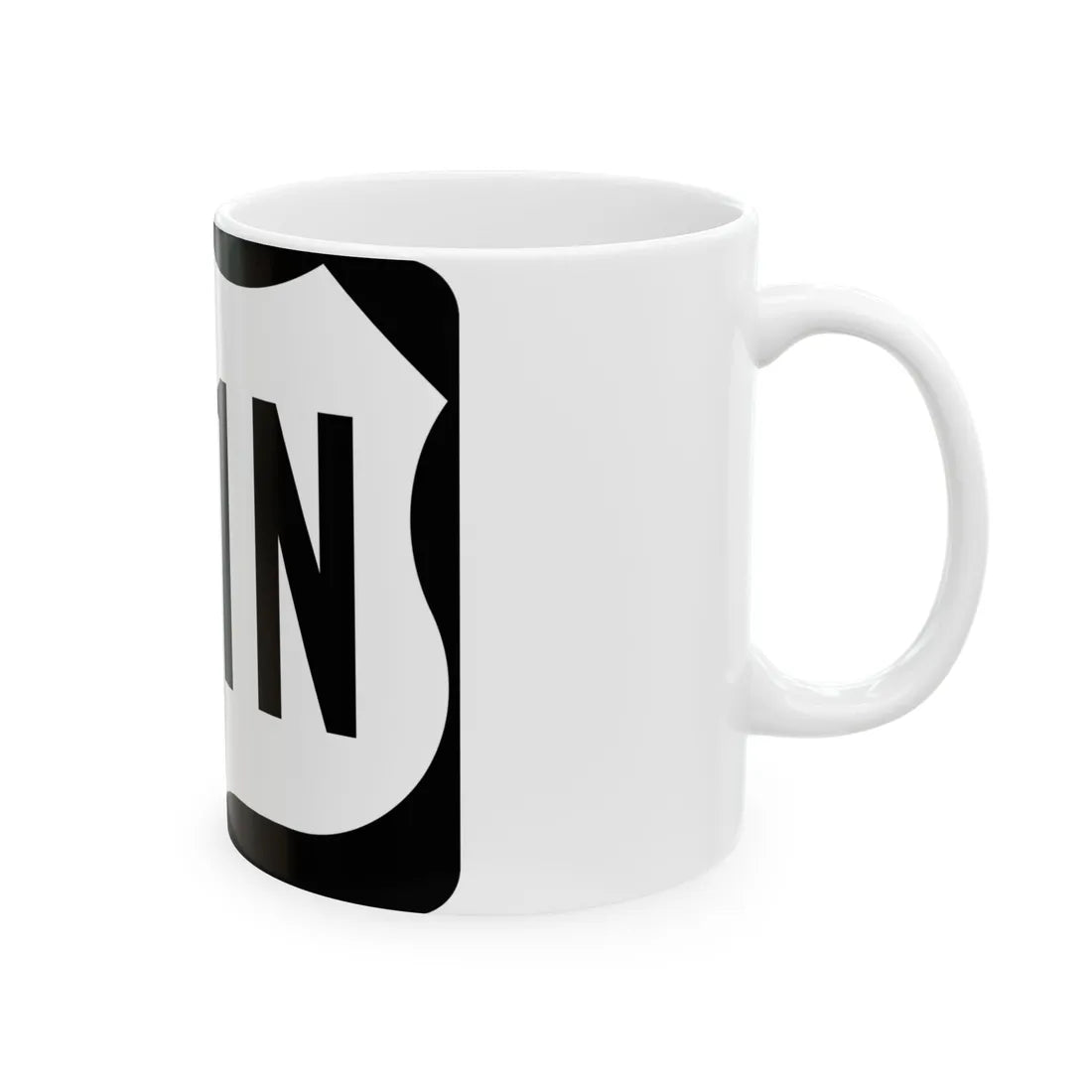 US 281N (North Dakota) (Road Sign) White Coffee Mug - Go Mug Yourself
