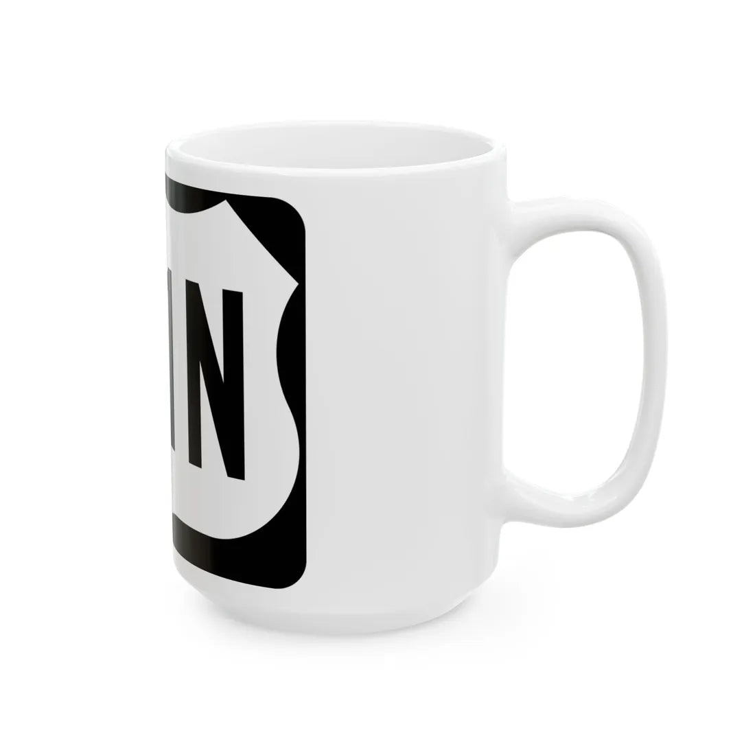 US 281N (North Dakota) (Road Sign) White Coffee Mug - Go Mug Yourself