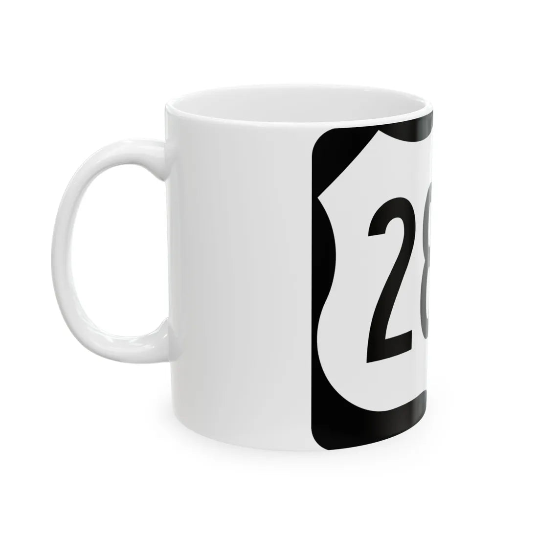 US 281S (North Dakota) (Road Sign) White Coffee Mug - Go Mug Yourself
