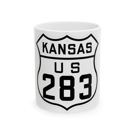 US 283 Kansas 1926 (Kansas) (Road Sign) White Coffee Mug 11oz - Go Mug Yourself