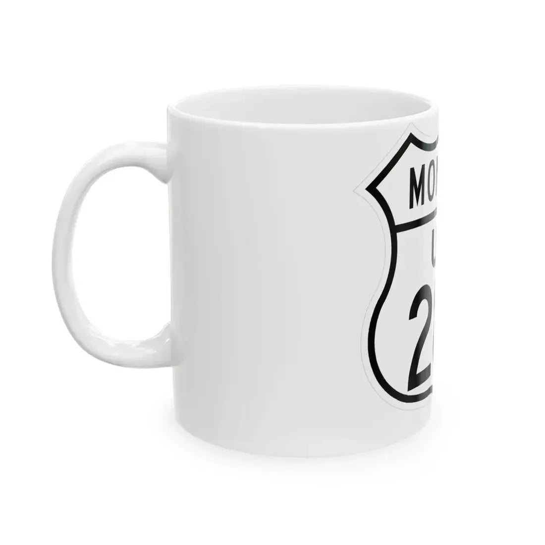 US 287 Montana 1948 (Montana) (Road Sign) White Coffee Mug - Go Mug Yourself