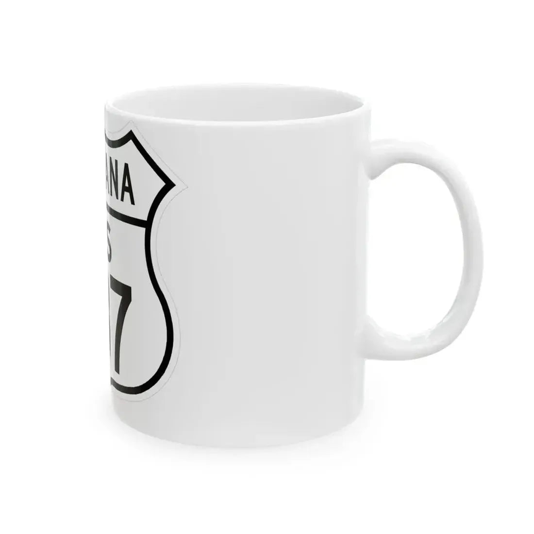 US 287 Montana 1948 (Montana) (Road Sign) White Coffee Mug - Go Mug Yourself