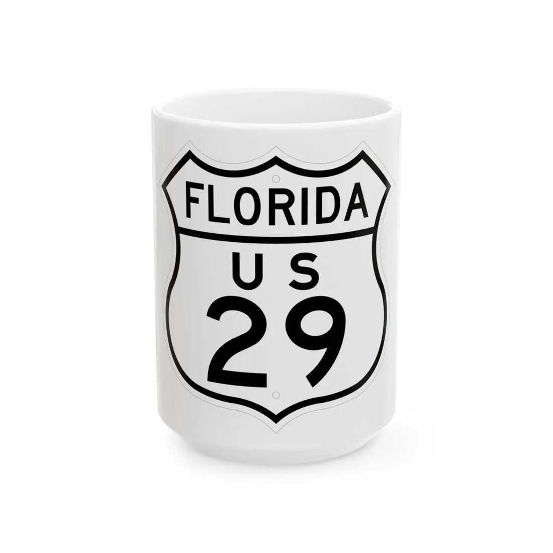 US 29 Florida 1948 (Florida) (Road Sign) White Coffee Mug 15oz - Go Mug Yourself