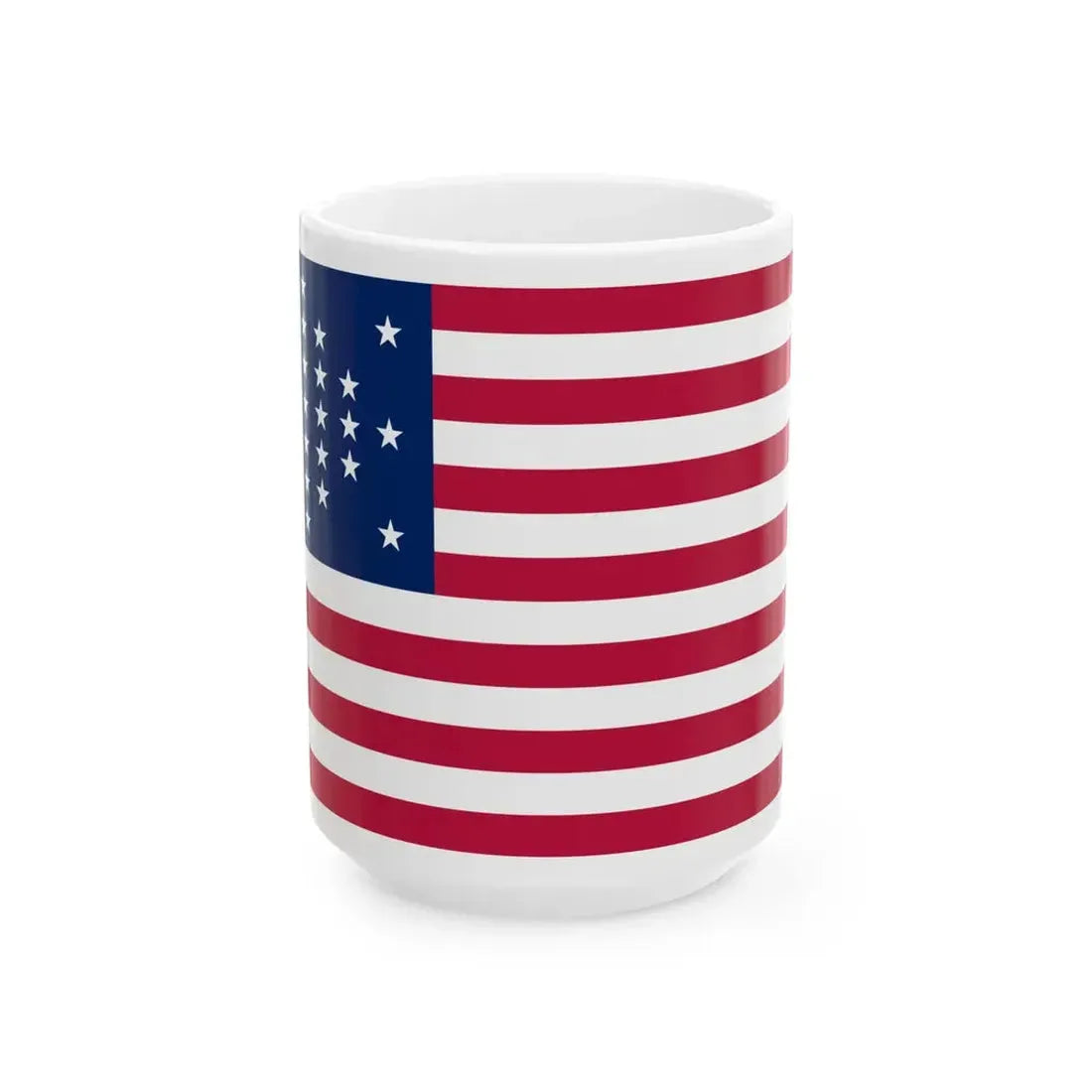 US 29 Star Diamond Pattern Flag (United States) White Coffee Mug 15oz - Go Mug Yourself