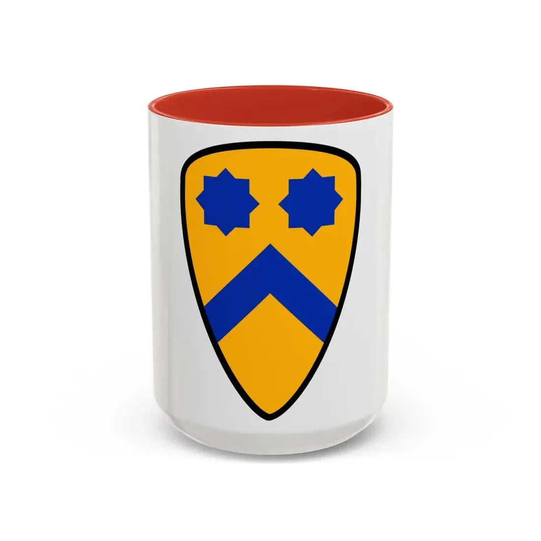 US 2nd Cavalry Division (U.S. Army) Accent Coffee Mug 15oz Red - Go Mug Yourself
