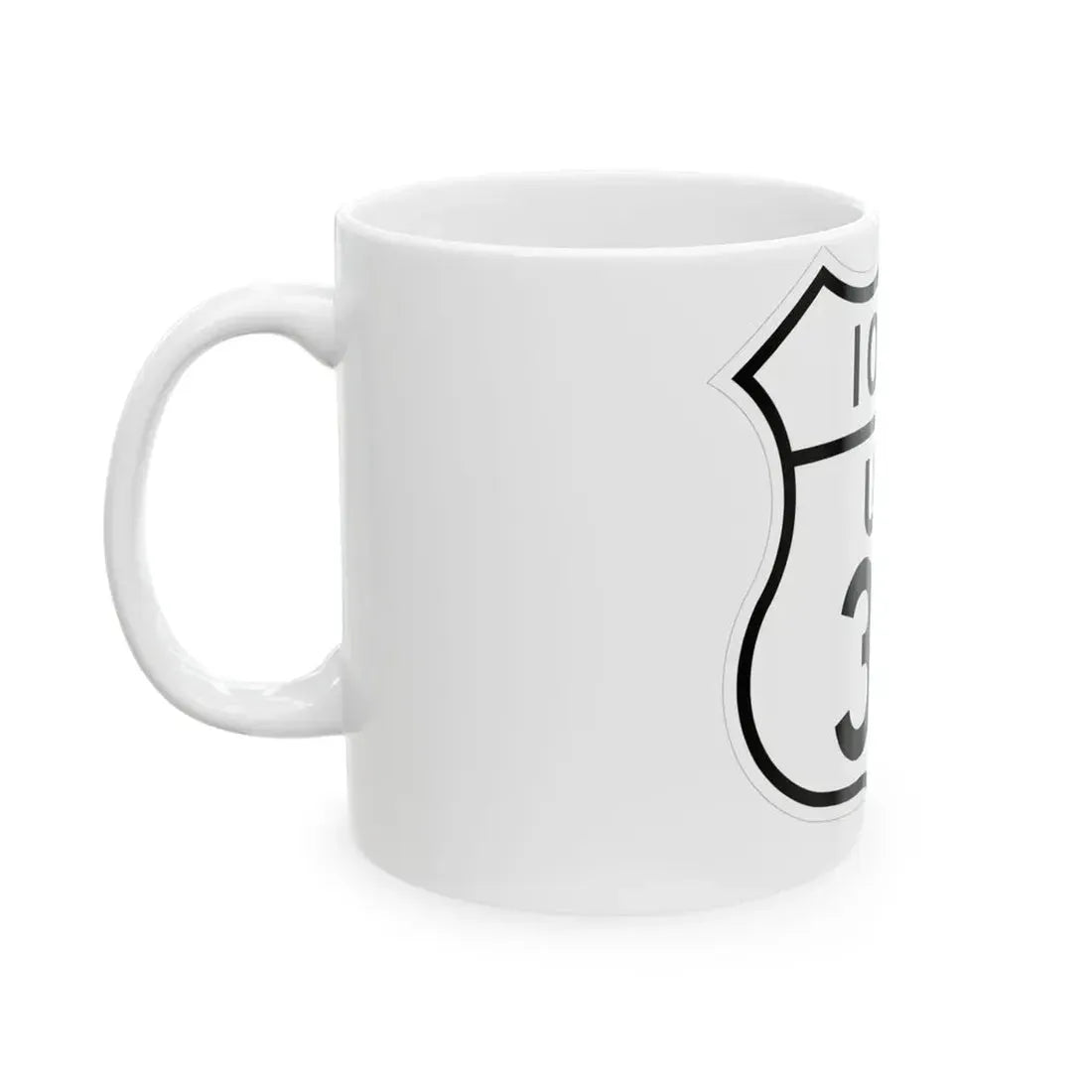 US 30 Iowa 1948 (Iowa) (Road Sign) White Coffee Mug - Go Mug Yourself