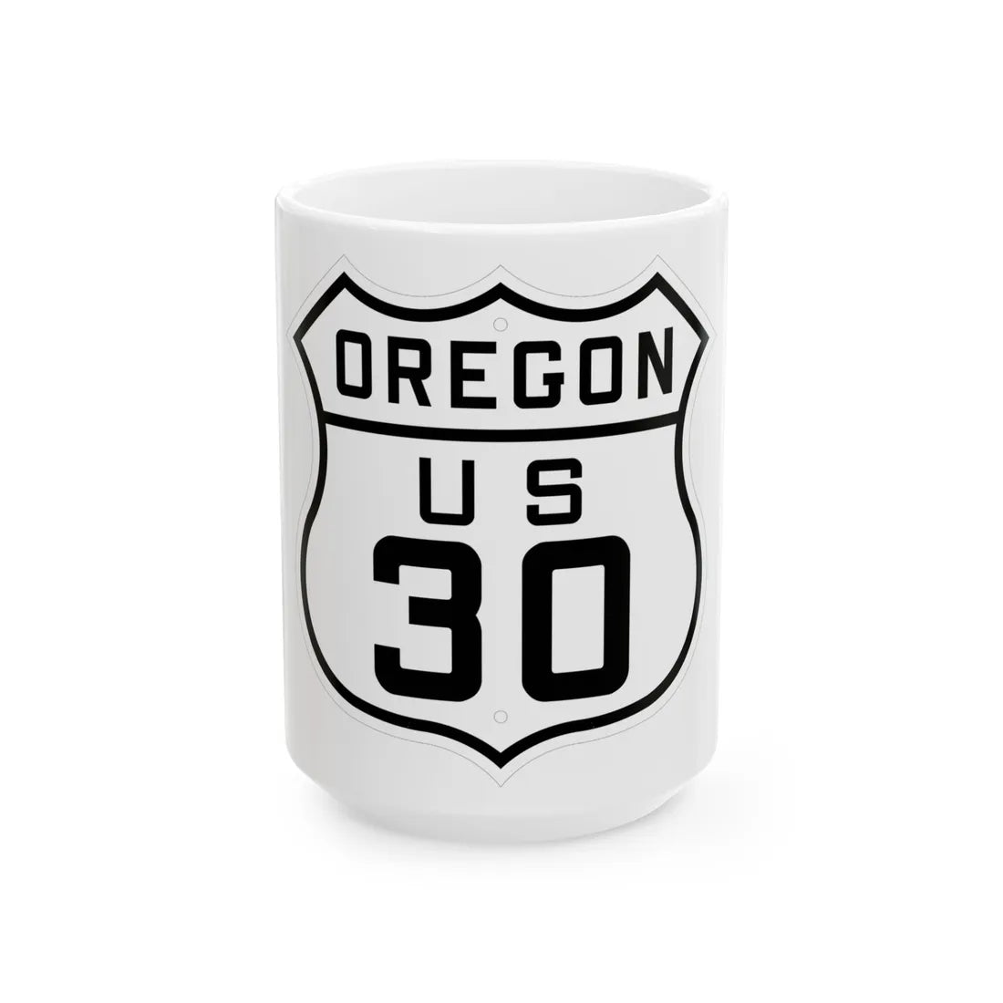 US 30 Oregon 1926 (Oregon) (Road Sign) White Coffee Mug 15oz - Go Mug Yourself
