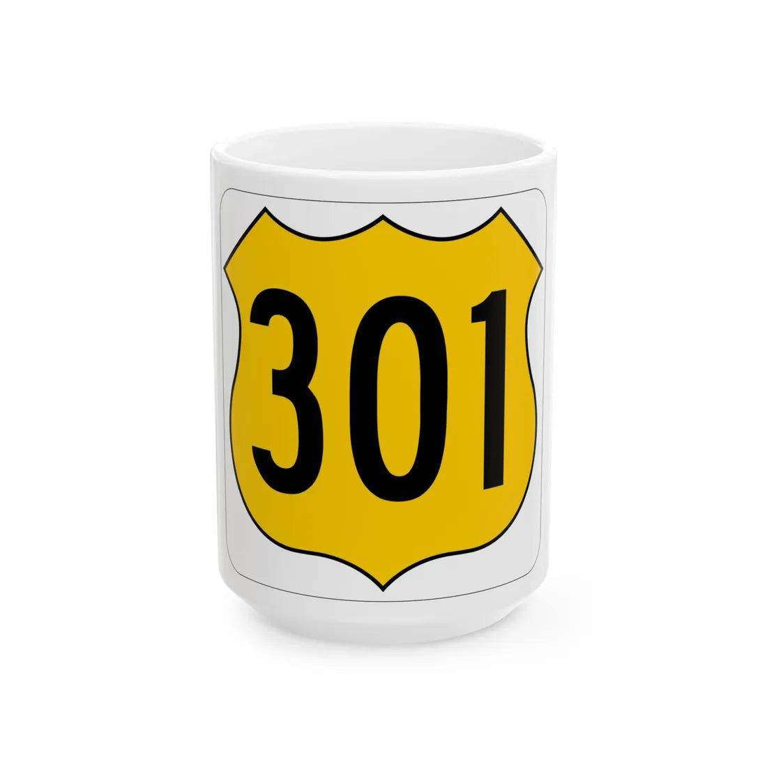 US 301 FL (Florida) (Road Sign) White Coffee Mug 15oz - Go Mug Yourself