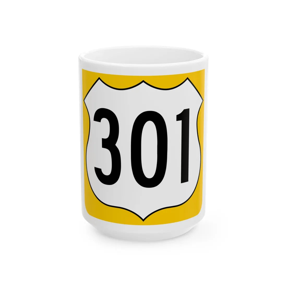 US 301 FL reversed (Florida) (Road Sign) White Coffee Mug 15oz - Go Mug Yourself