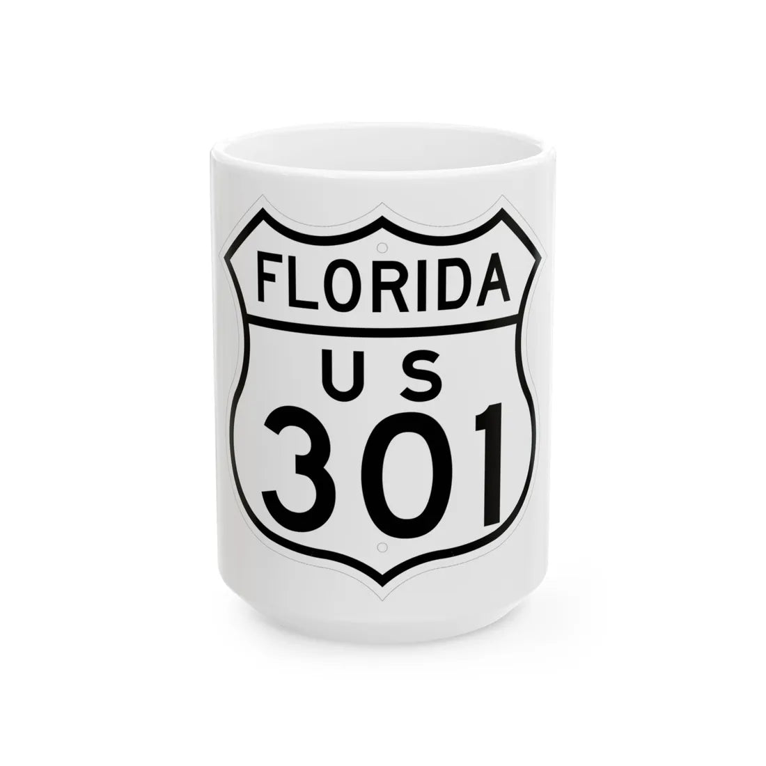 US 301 Florida 1948 (Florida) (Road Sign) White Coffee Mug 15oz - Go Mug Yourself