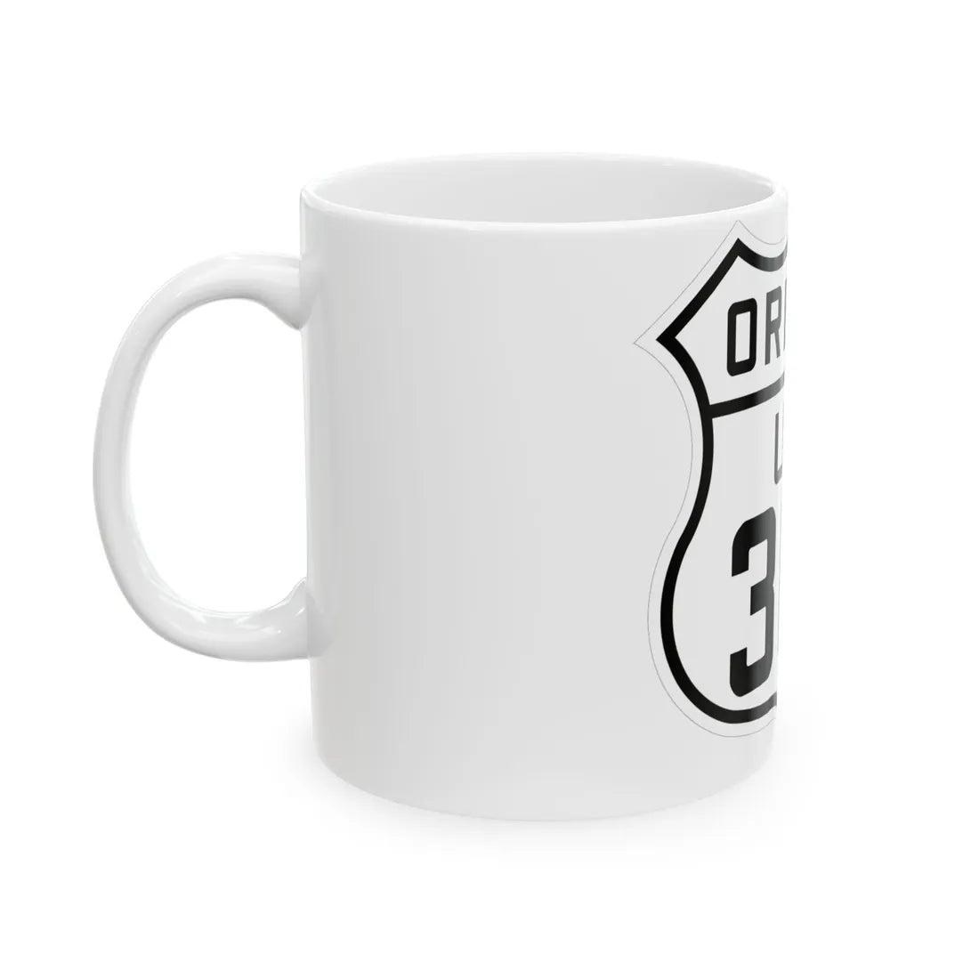 US 30S Oregon 1926 (Oregon) (Road Sign) White Coffee Mug - Go Mug Yourself