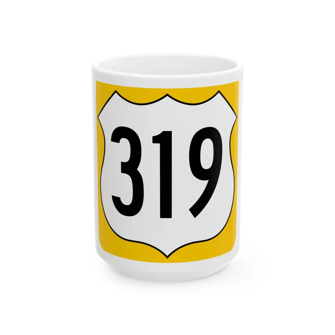 US 319 FL reversed (Florida) (Road Sign) White Coffee Mug 15oz - Go Mug Yourself