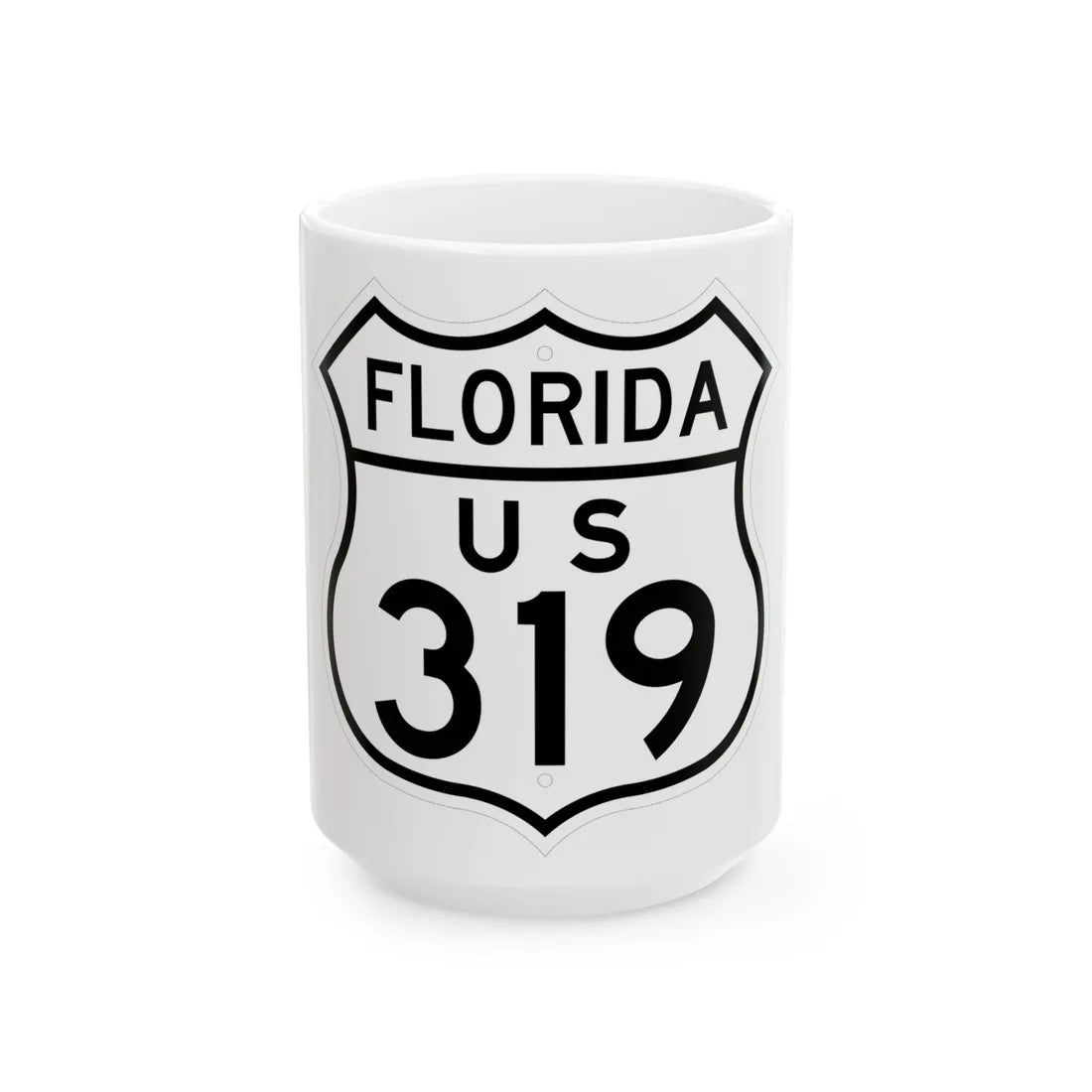 US 319 Florida 1948 (Florida) (Road Sign) White Coffee Mug 15oz - Go Mug Yourself