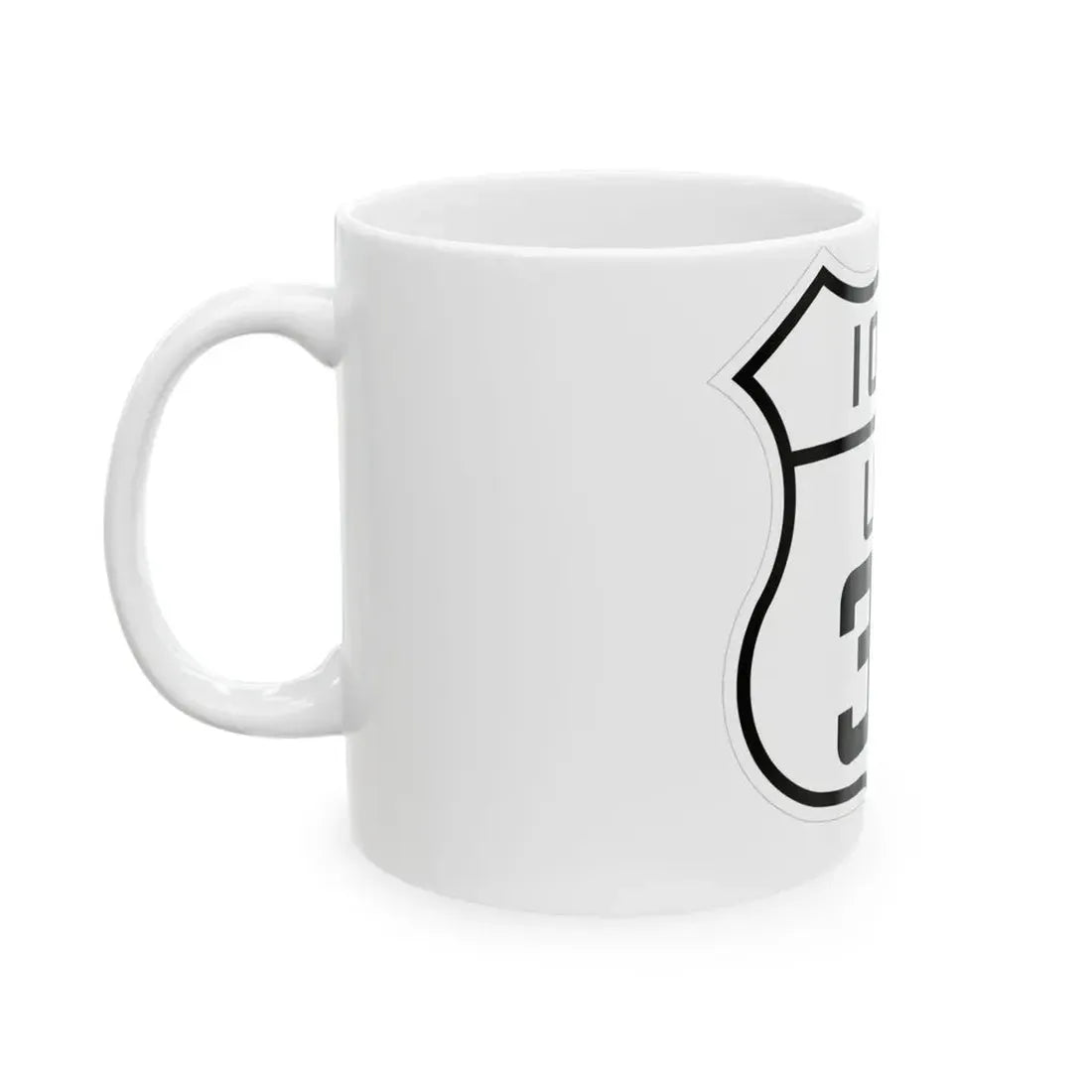 US 32 Iowa 1926 (Iowa) (Road Sign) White Coffee Mug - Go Mug Yourself
