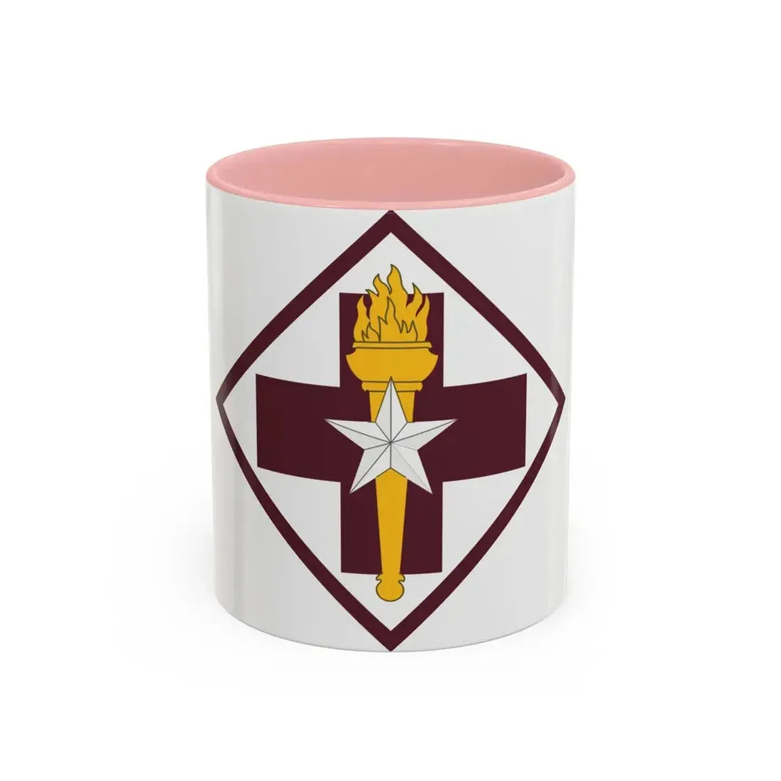 US 32nd Medical Brigade SSI (U.S. Army) Accent Coffee Mug 11oz Pink - Go Mug Yourself