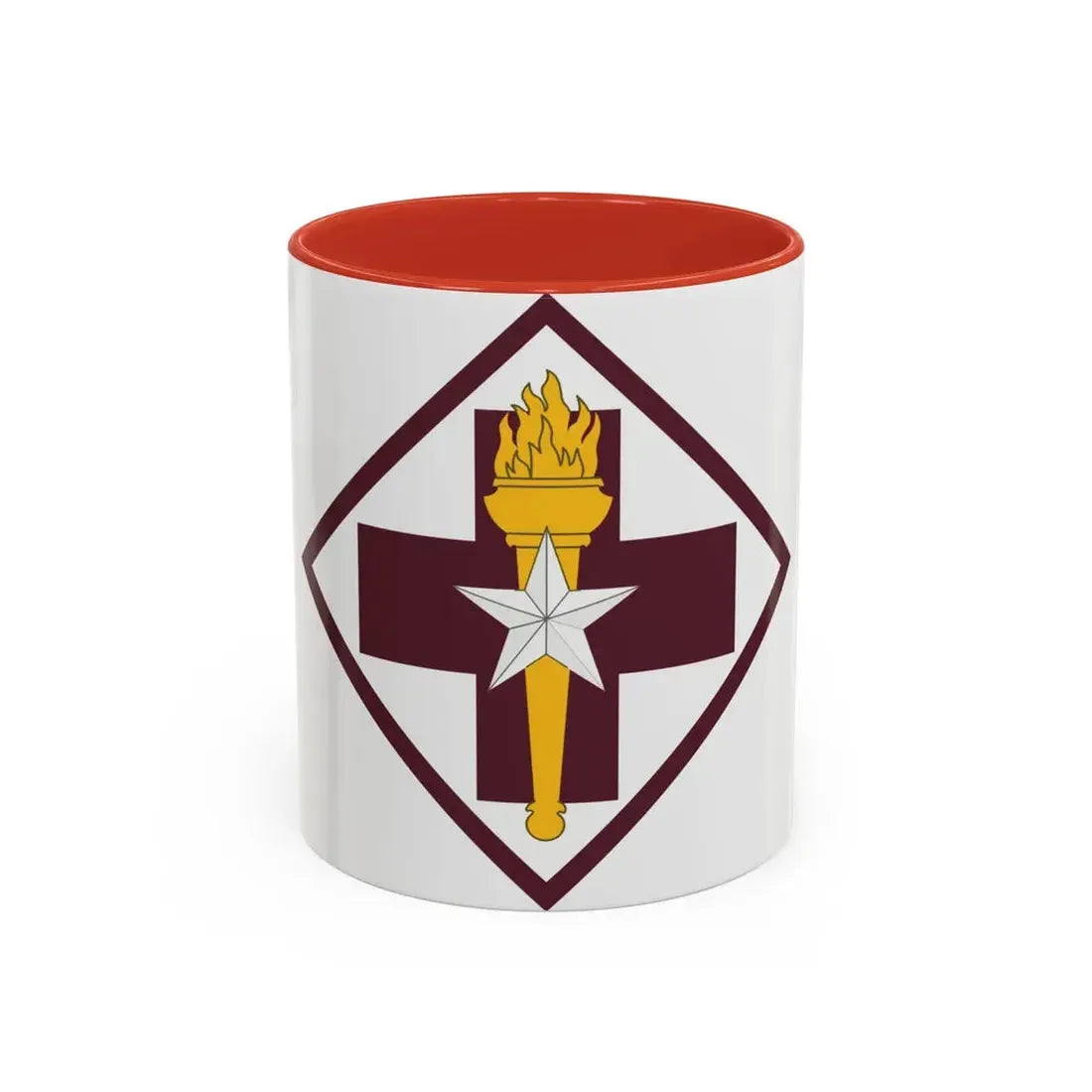US 32nd Medical Brigade SSI (U.S. Army) Accent Coffee Mug 11oz Red - Go Mug Yourself